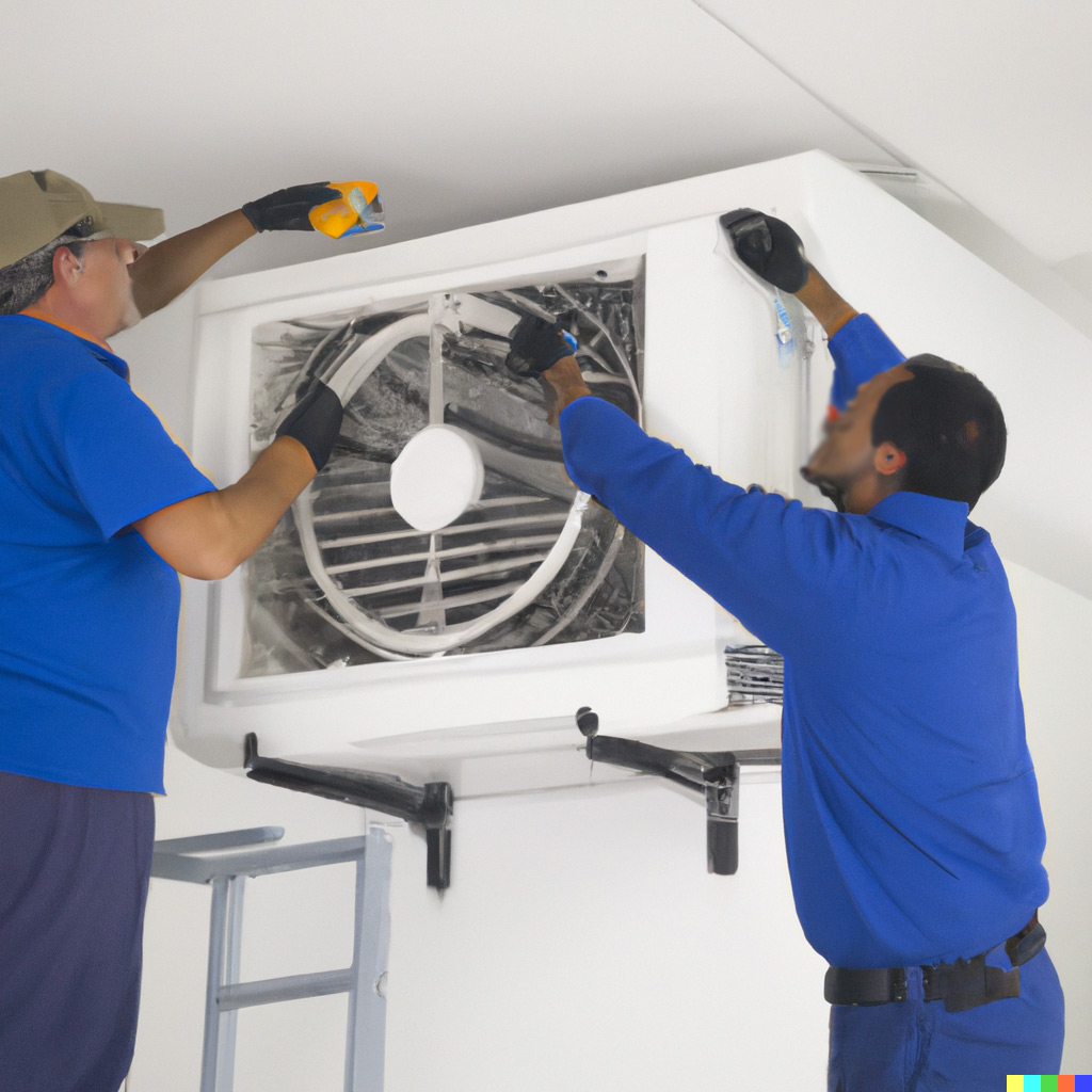 Commercial building with air conditioning units